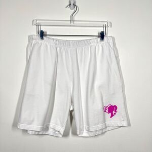 Mega Yacht New Women's Size X-Large White Pink CC Barbie Sweat Shorts New in Bag